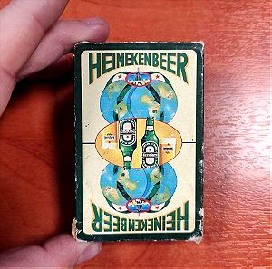 Heineken Beer vintage σπάνια τράπουλα του 1960 στο original κουτάκι της με όλα τα τραπουλόχαρτα.
