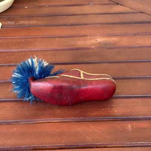 Leather Tsarouhi handmade used decorative