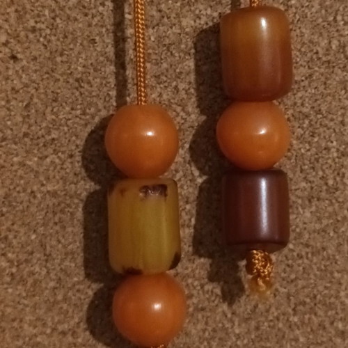 Mastic Worry Beads used with old Bakelite beads