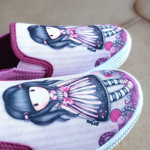 Santoro Gorjuss slip-on kids shoes size 31 new pink white