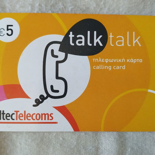Talk Talk phone card like new, AltecTelecoms vintage