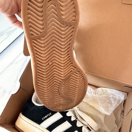 Adidas Campus Black White shoes used, size 36