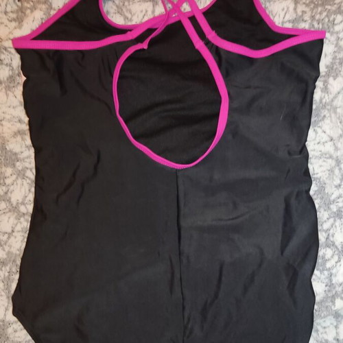 Sport swimsuit used, size M, black and pink