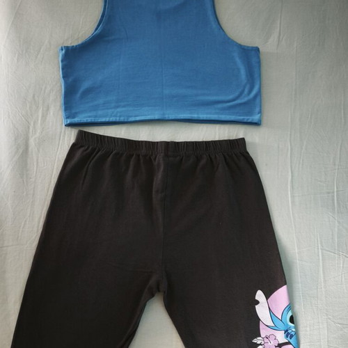 Sinsay shorts and Zara crop top kids set, size 164