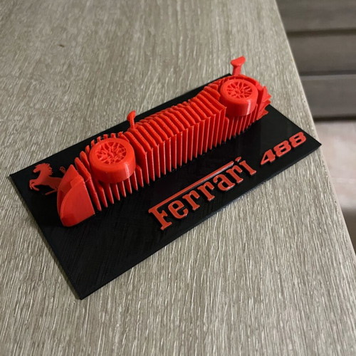 3D Printed Ferrari 488 New Decorative Supercar