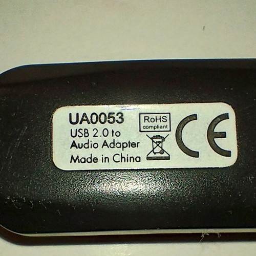 Usb sound card used Logilink UA0053 external