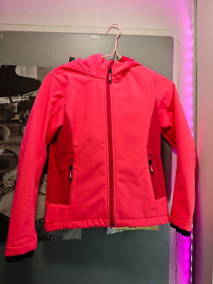 CMP Softshell Fleece Jacket for Girls 12 Years Like New, Coral Pink