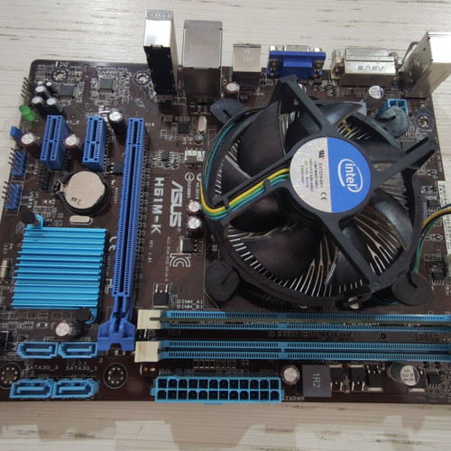 Asus Motherboard H61M-K like new with Intel Celeron G1620 and 2GB DDR3 Ram