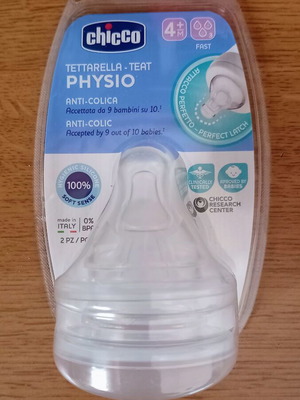 Θηλές μπιμπερό Chicco Physio γρήγορης ροής πακέτο 2 καινούργιες
