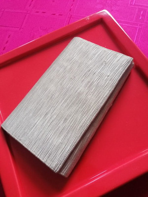 Μεταξωτό vintage clutch σαμπάνι χρώμα, 12x21 εκ.