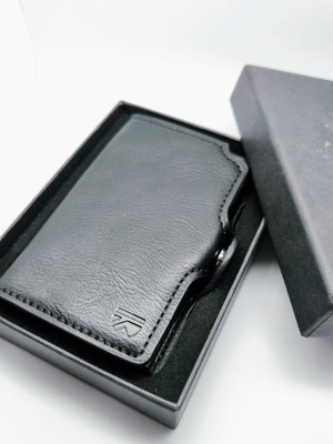 BEWMER RFID slim портфейл за карти с клип за пари, черен