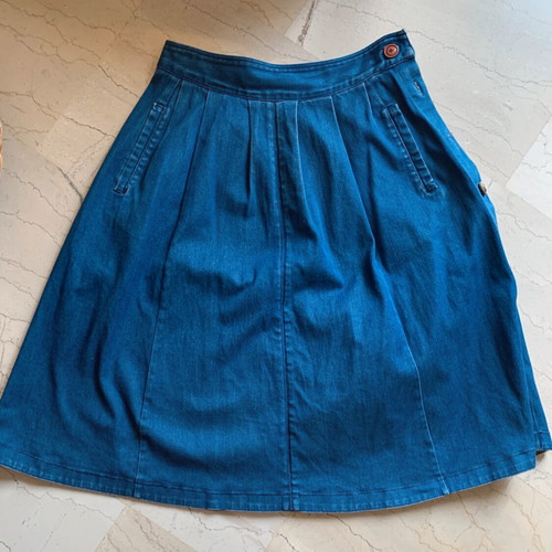 Zara denim skirt used, blue, size M, cotton