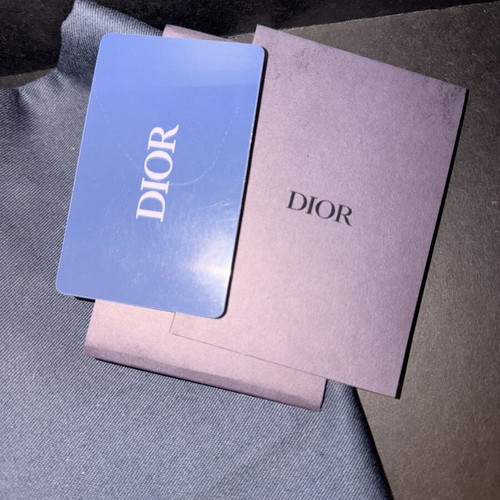 Dior luxury box with card and documents