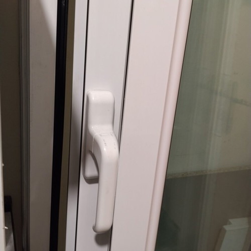 Aluminum window frames like new, set of 2 white balcony doors