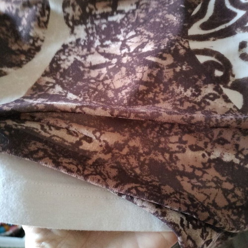 Blouse with transparency and elastic cotton lining used, size L