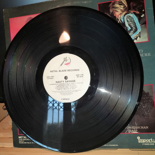 Nasty Savage LP used, Metal Blade 1985 US power thrash