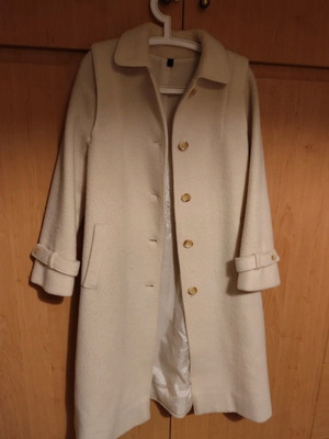 Long 100% wool coat like new, size L