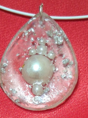 Handmade pendant new with resin
