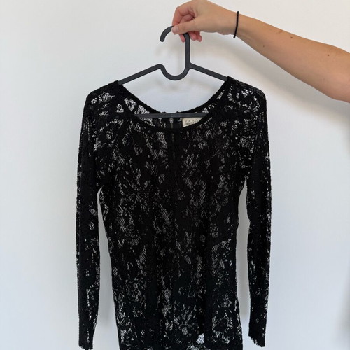 Zara Lace Black Blouse Small Like New
