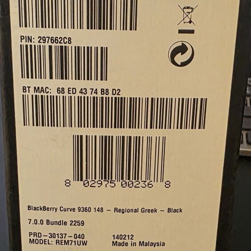 BlackBerry Curve 9360 new, black, collector's sealed box