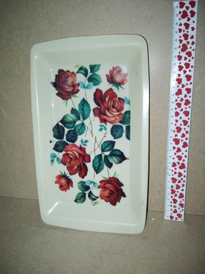 Plastic serving tray unused, 60s-70s vintage