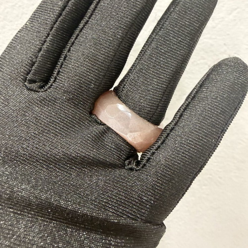 Sunstone ring, natural carved gemstone