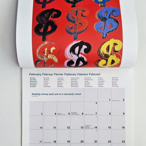 Andy Warhol 2008 wall calendar like new