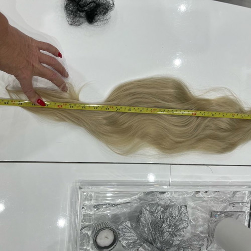 Blonde ponytail new synthetic hair with convenient holder