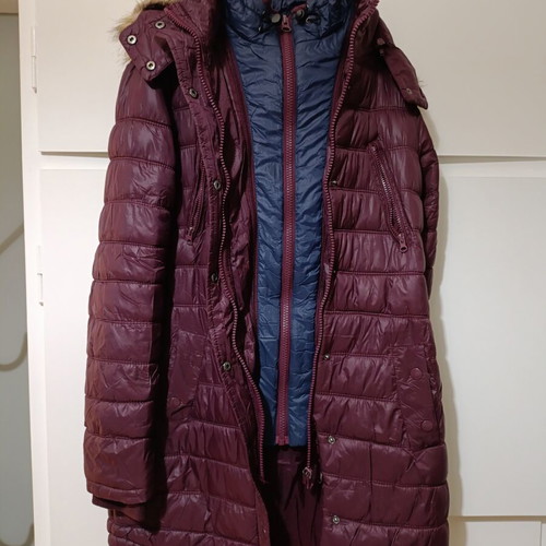 American Stars women's jacket large purple used with minor zipper defect