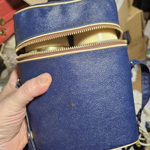 Thermos pair vintage set in vinyl case used