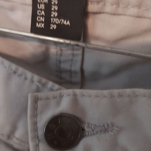 H&M men's pants used, slim fit, gray, size S