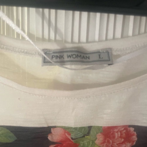 Crop top pink woman like new, loose fit, size L