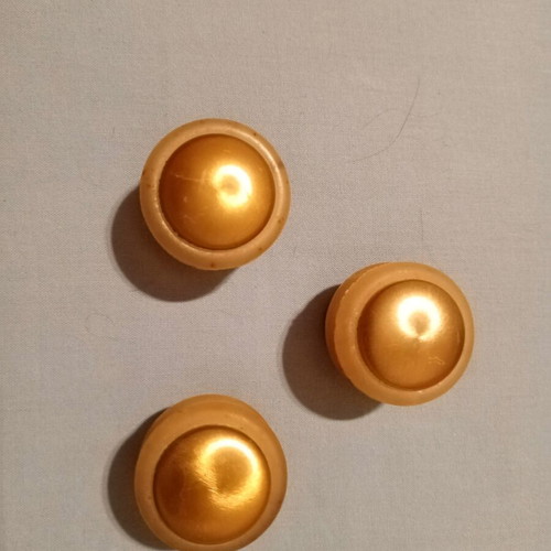 3 brass door stops with rubber rings