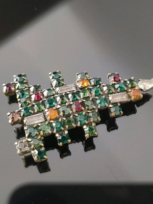 Καρφίτσα Weiss Χριστουγεννιάτικο δέντρο vintage μεταχειρισμένη