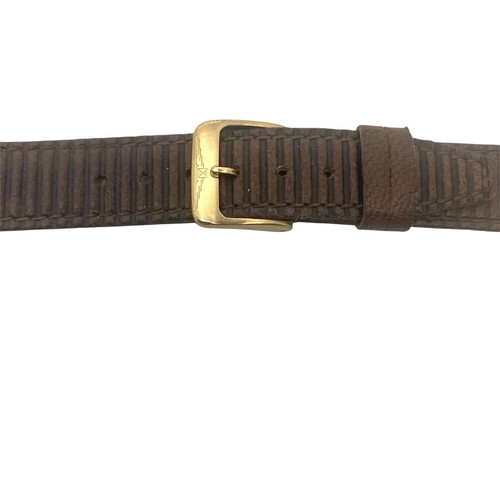Longines leather watch strap new 18mm brown men's