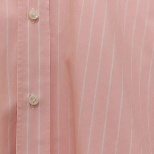 Luigi Borrelli Napoli x Unützer pink striped shirt handmade, size L