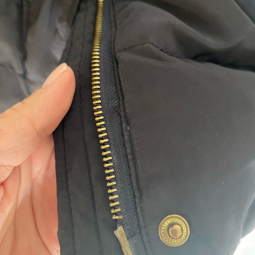 Long down jacket Zara used, blue and brown