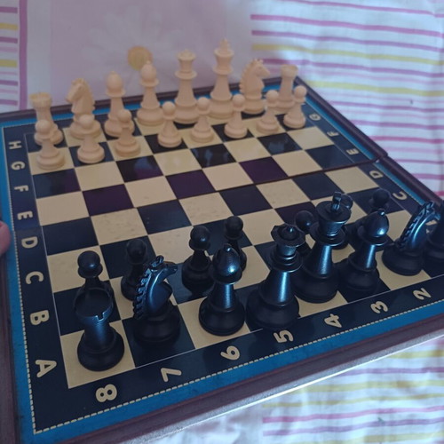Board game set 3 in 1 chess, checkers, backgammon portable magnetic
