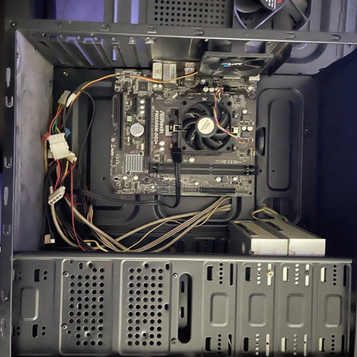 Desktop computer case used with Asrock fm2A68m-DG3 motherboard