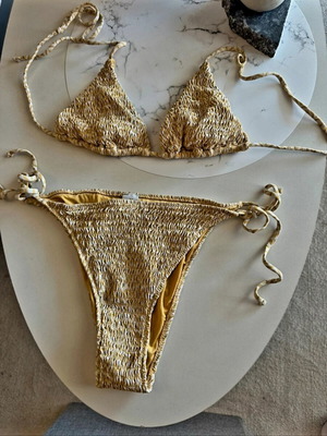 Oysho swimsuit like new, size 40, brown and yellow