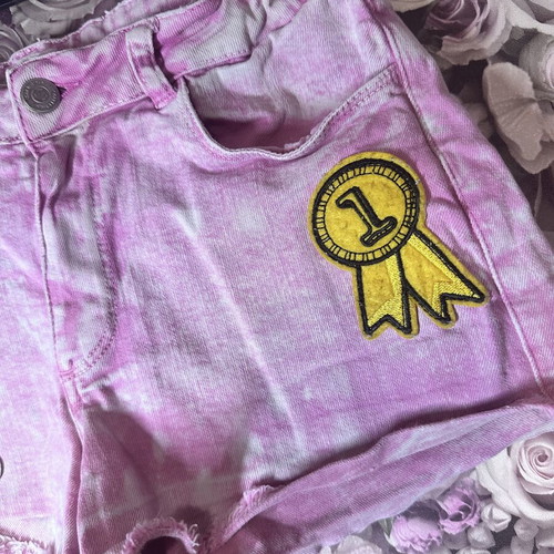 Zara pink girls' denim shorts size 11/12 years like new