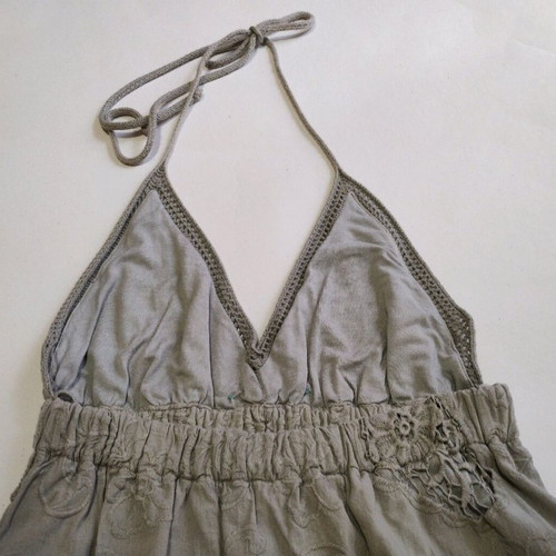 Dress Iso short backless gray, like new, size S, cotton
