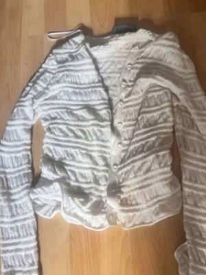 Zara knitted cardigan, white, M-L sizes