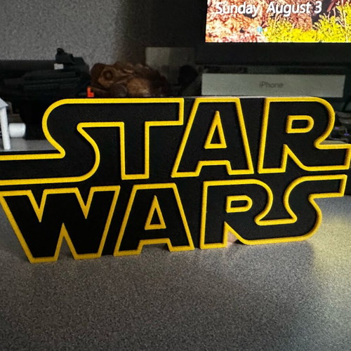 3D print Star Wars logo new, plastic PLA