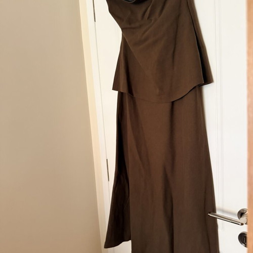 Zara long linen dress like new, brown, size M