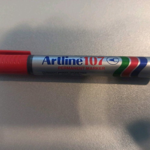 Artline107 marker red new permanent