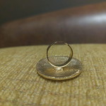 Gold ring new, impressive circle design