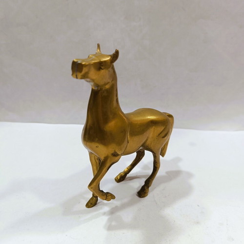 Vintage solid bronze collectible horse 11 cm