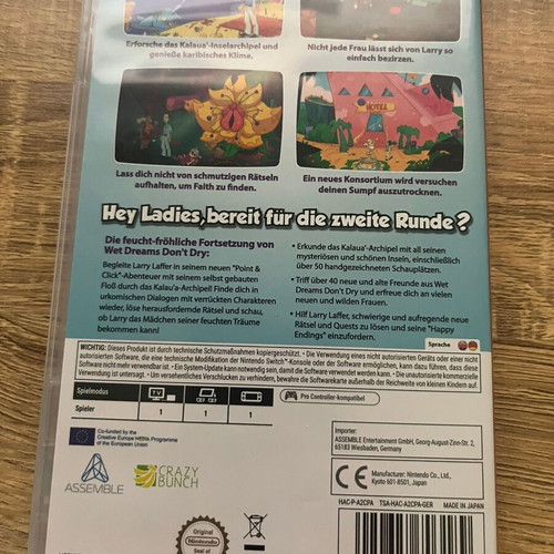 Leisure Suit Larry: Wet Dreams Dry Twice Nintendo Switch used