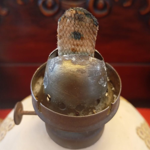 Vintage oil lamp used with intricate beautiful designs